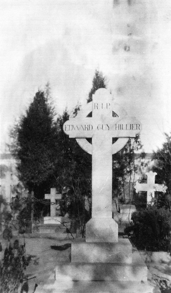 The original head-stone on Guy’s grave at Beitang cemetery, later destroyed during the Cultural Revolution after its removal to Waiqiao Cemetery. HPC ref: Hi-s347.